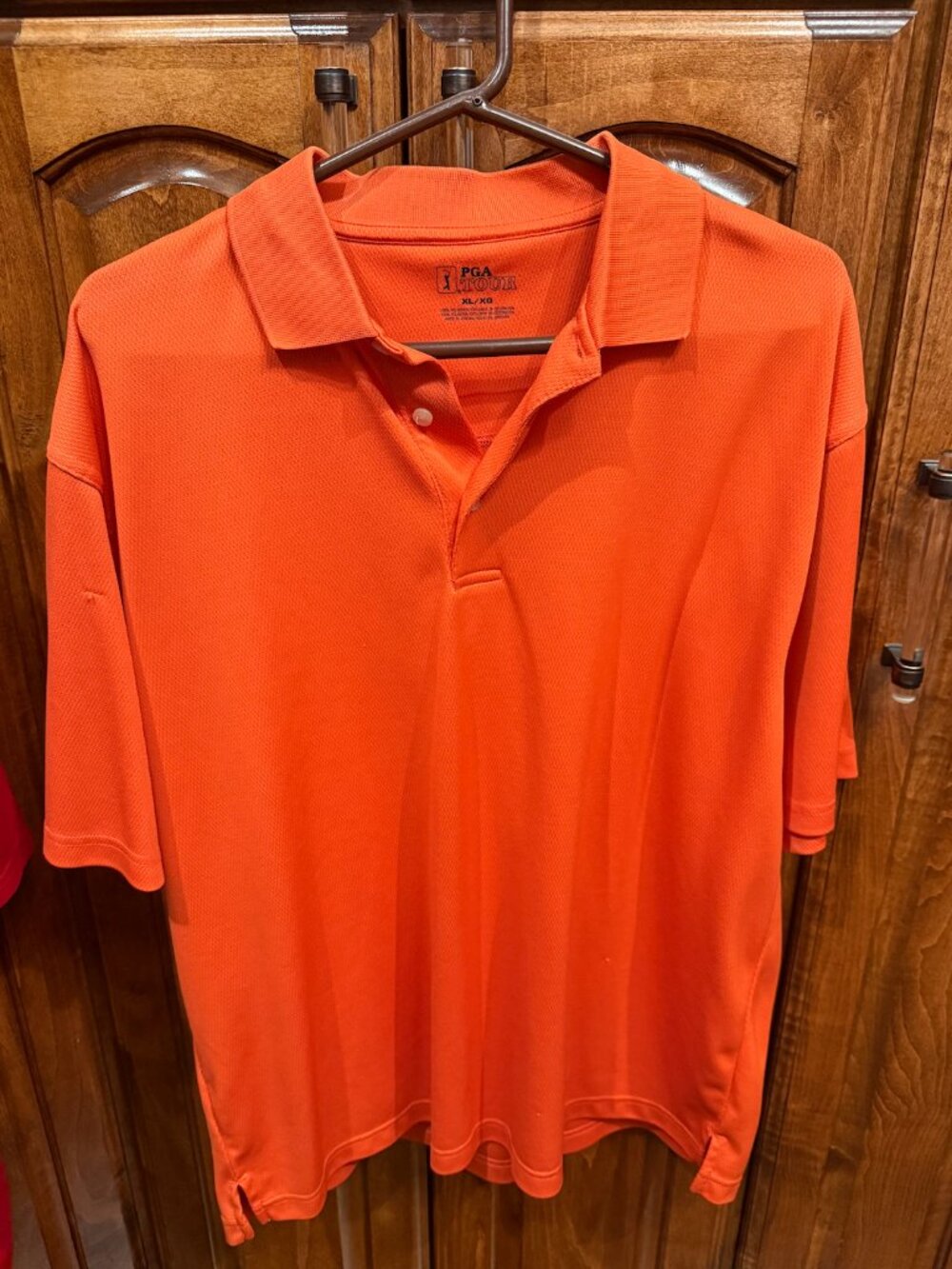 PGA TOUR Men’s Orange Performance Golf Polo Shirt XL